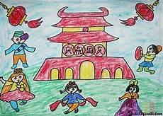 国庆节绘画作品小学